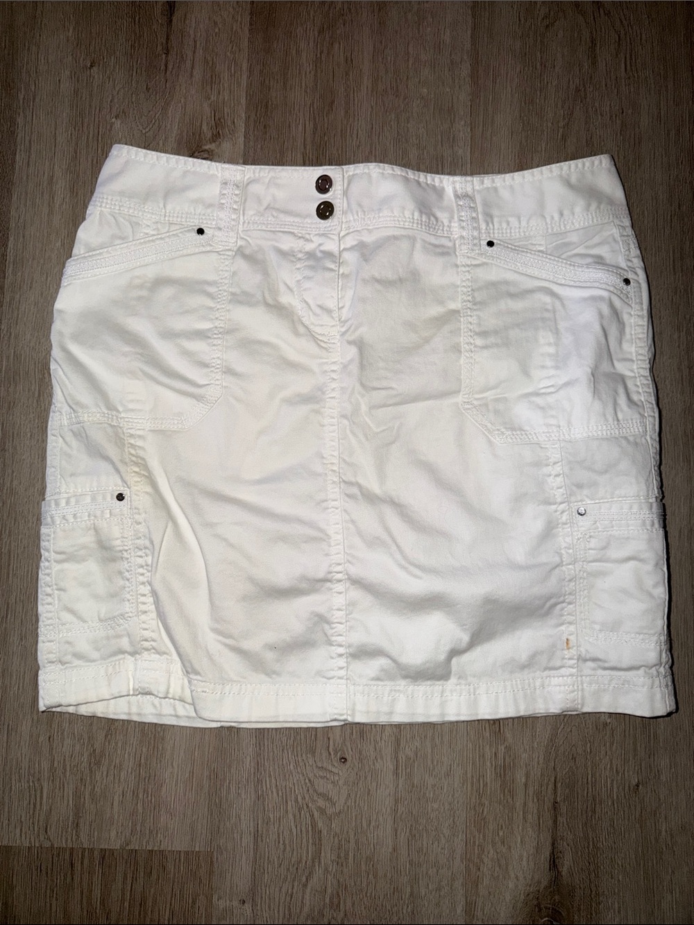 White House Black Market White Cargo Mini Skirt